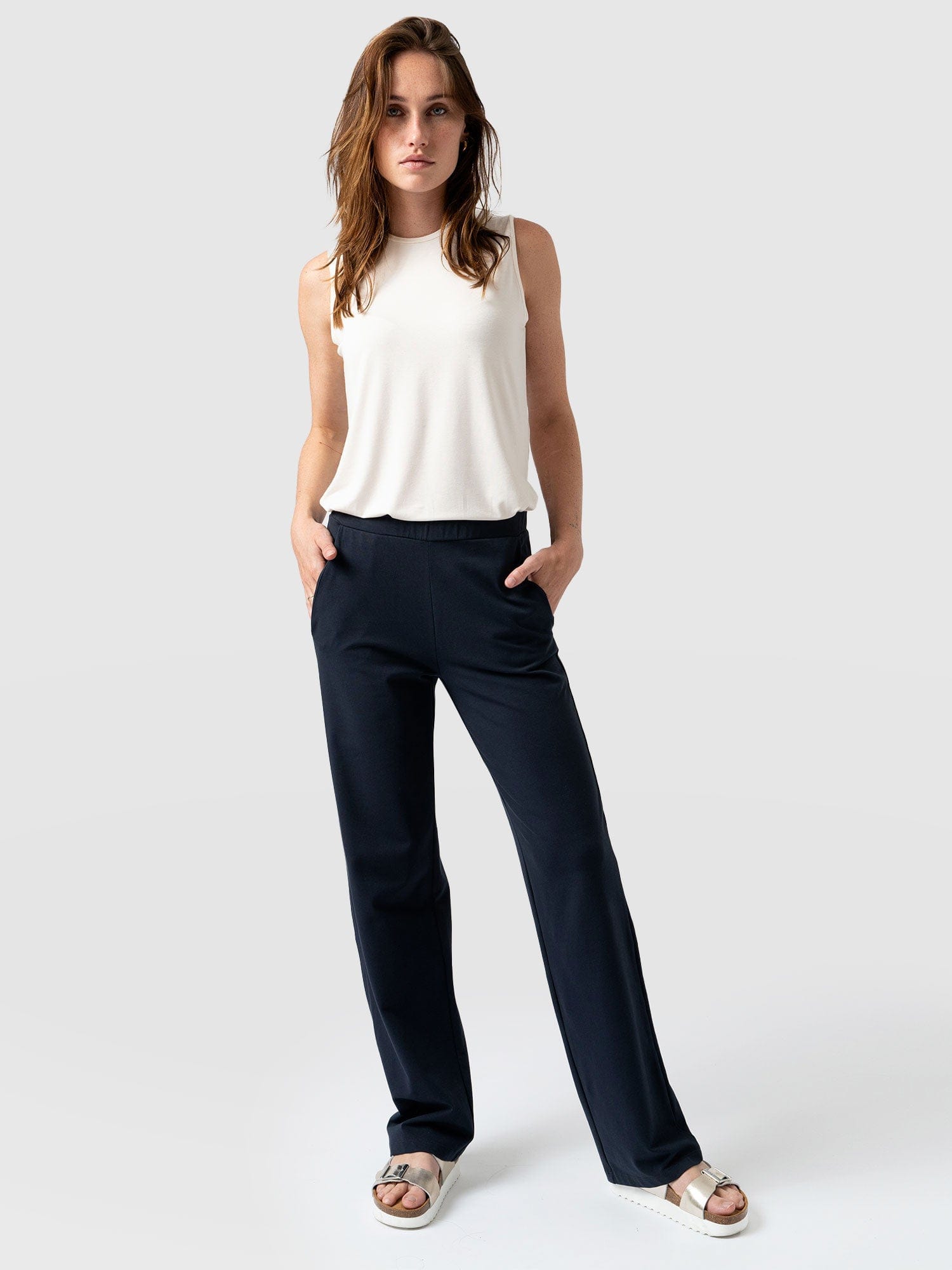 Apartment Pant Navy - Women's Trousers | Saint + Sofia® UK – Saint ...