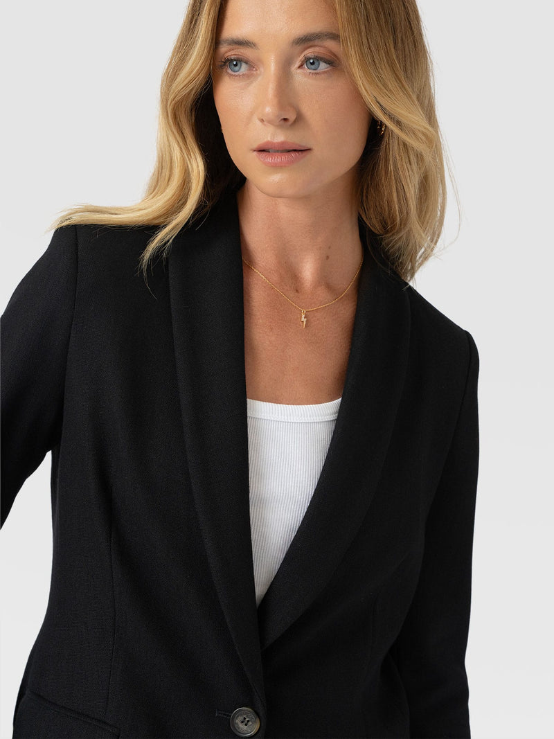 Argent Blazer - Black - Women's Jackets | Saint + Sofia® UK