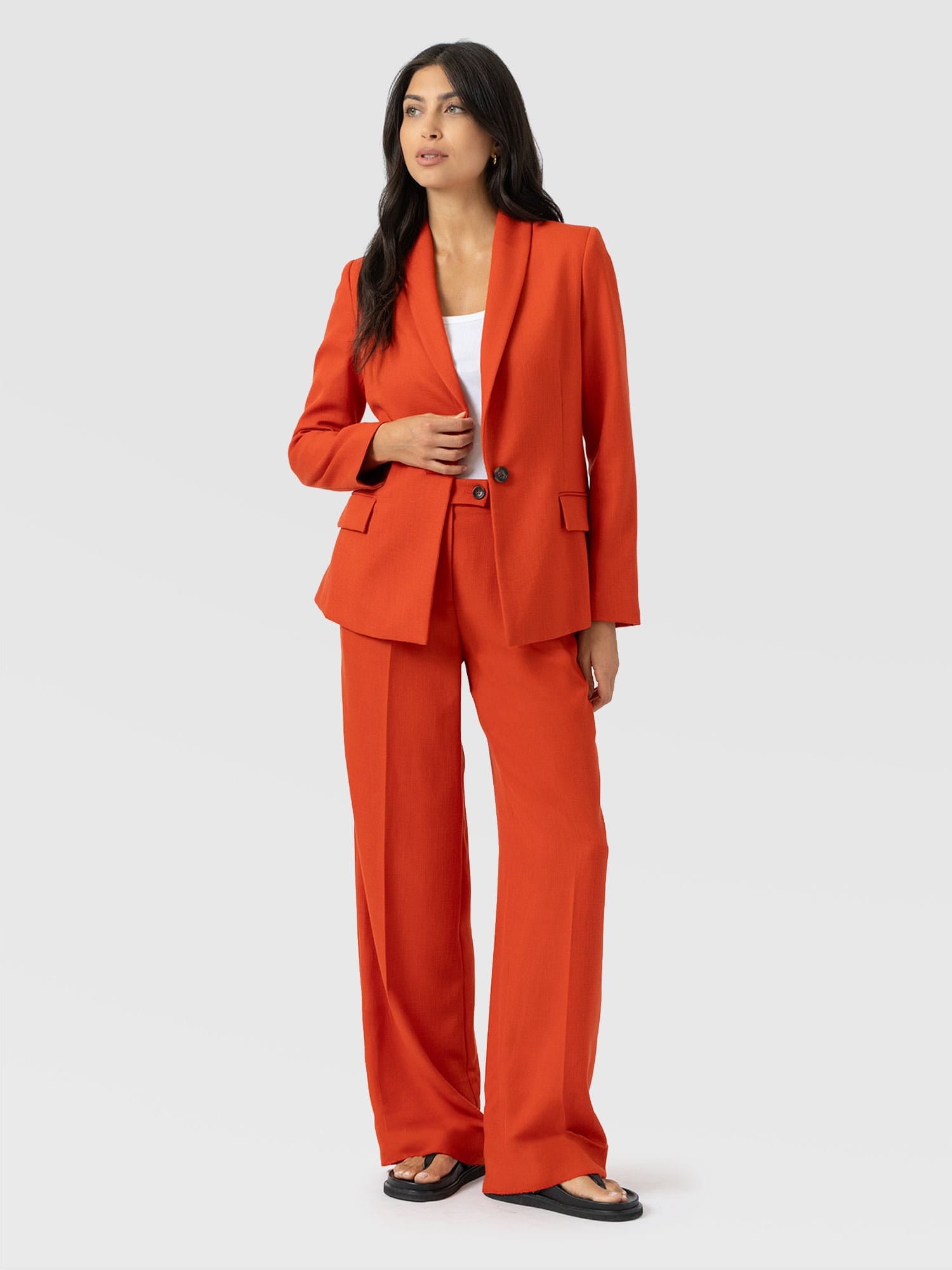 Argent Blazer - Burnt Orange - Women's Jackets | Saint + Sofia® UK