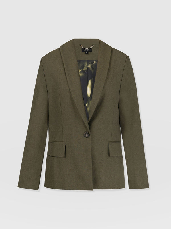 Argent Blazer - Khaki