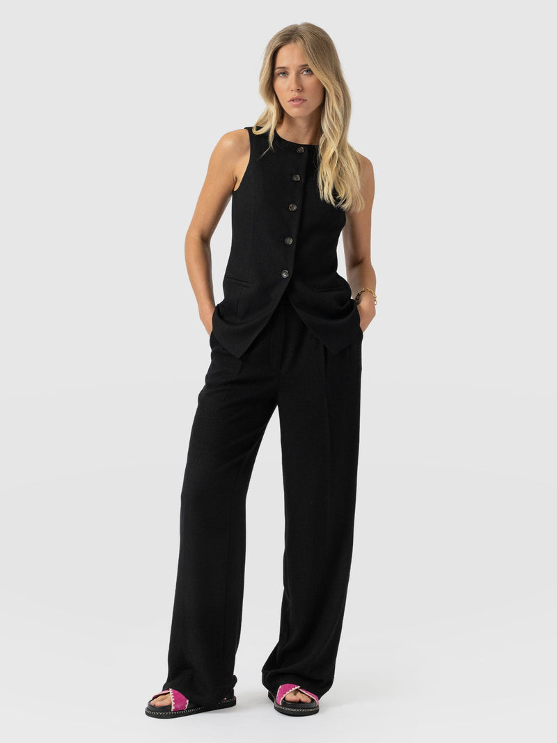 Argent Waistcoat - Black - Women's Jackets | Saint + Sofia® UK