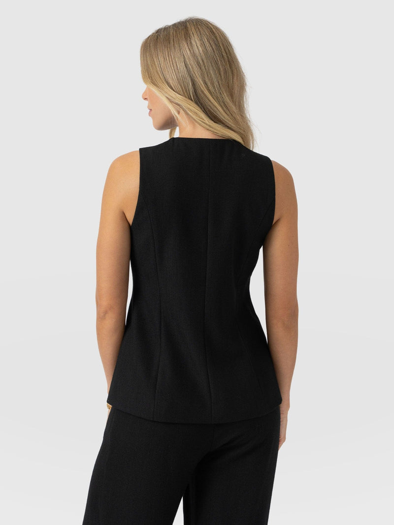 Argent Waistcoat - Black - Women's Jackets | Saint + Sofia® UK