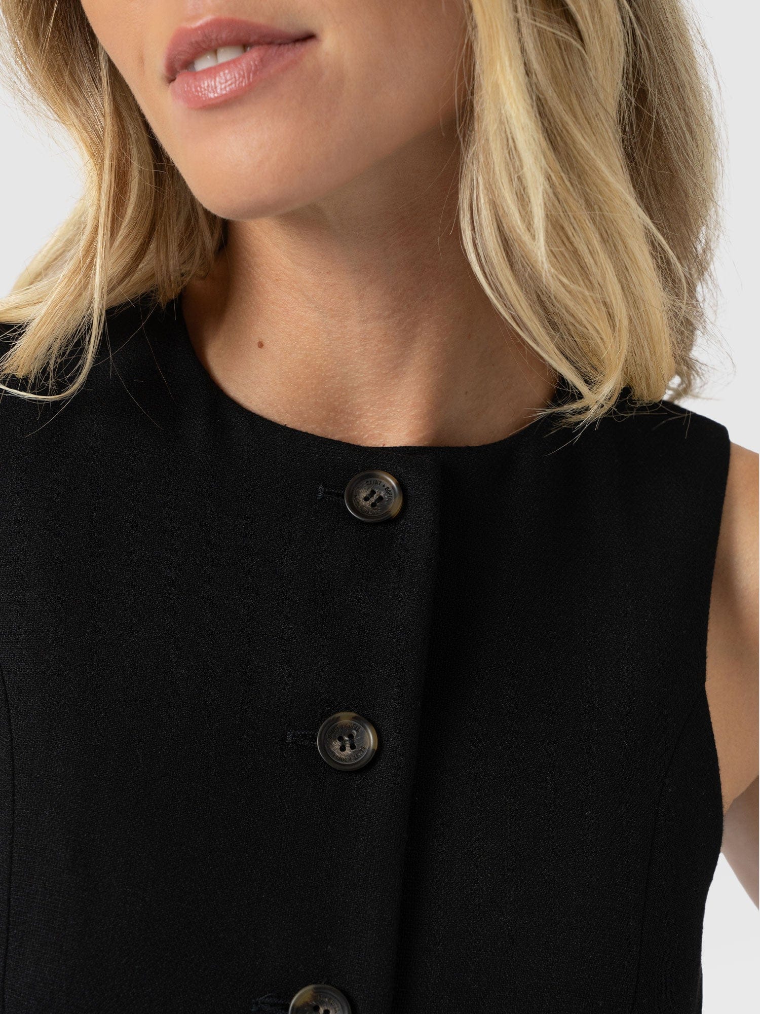 Argent Waistcoat - Black - Women's Jackets | Saint and Sofia® UK