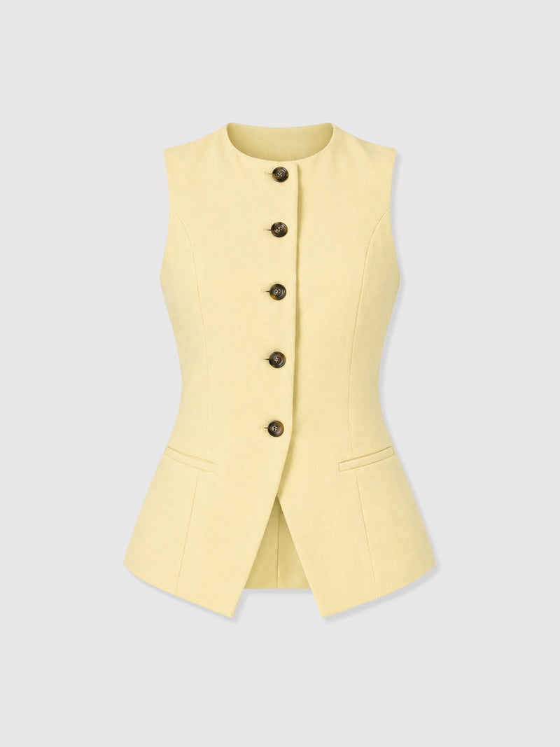 Argent Waistcoat - Butter Yellow