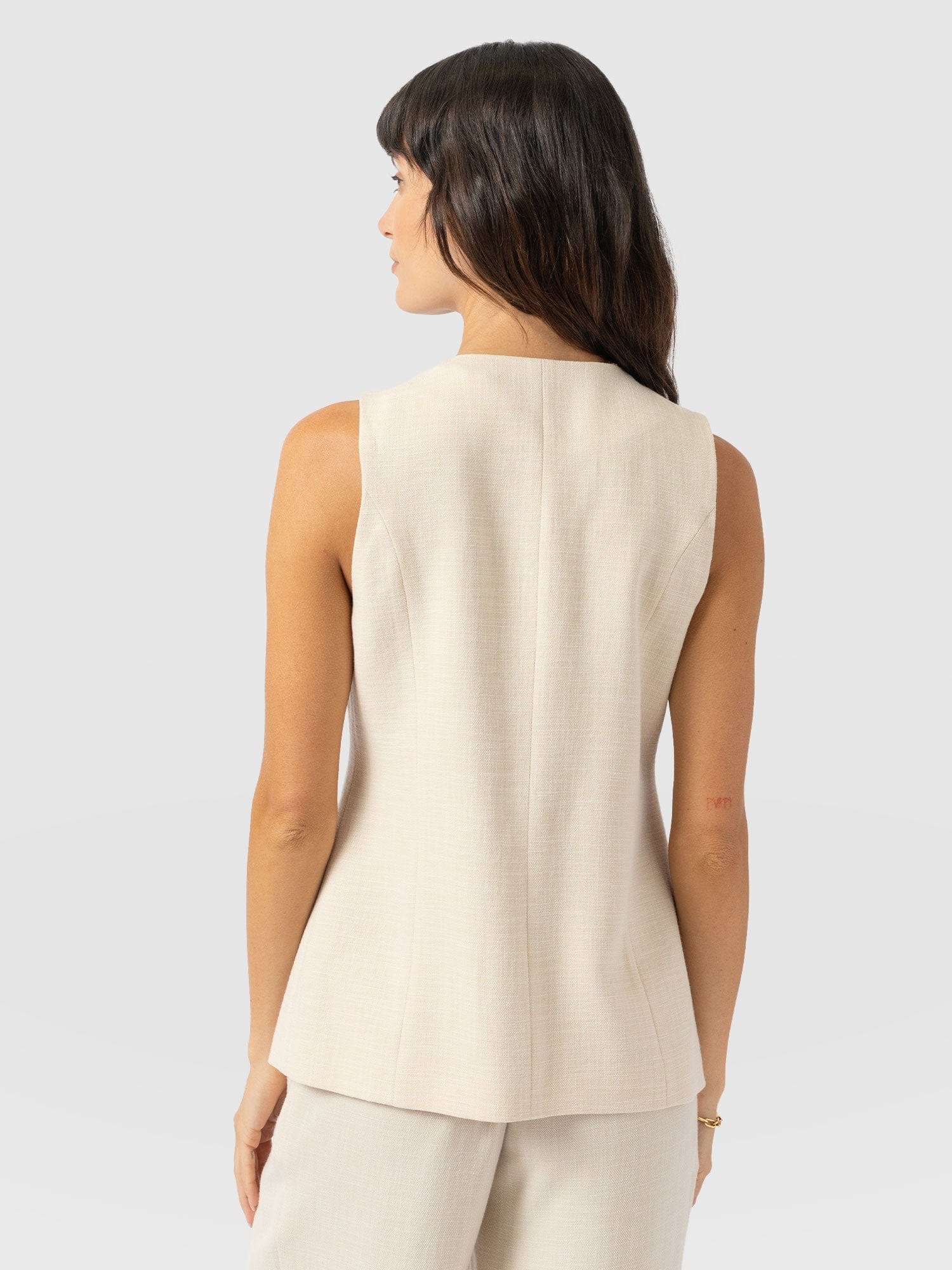 Argent Waistcoat - Cream - Women's Jackets | Saint + Sofia® UK