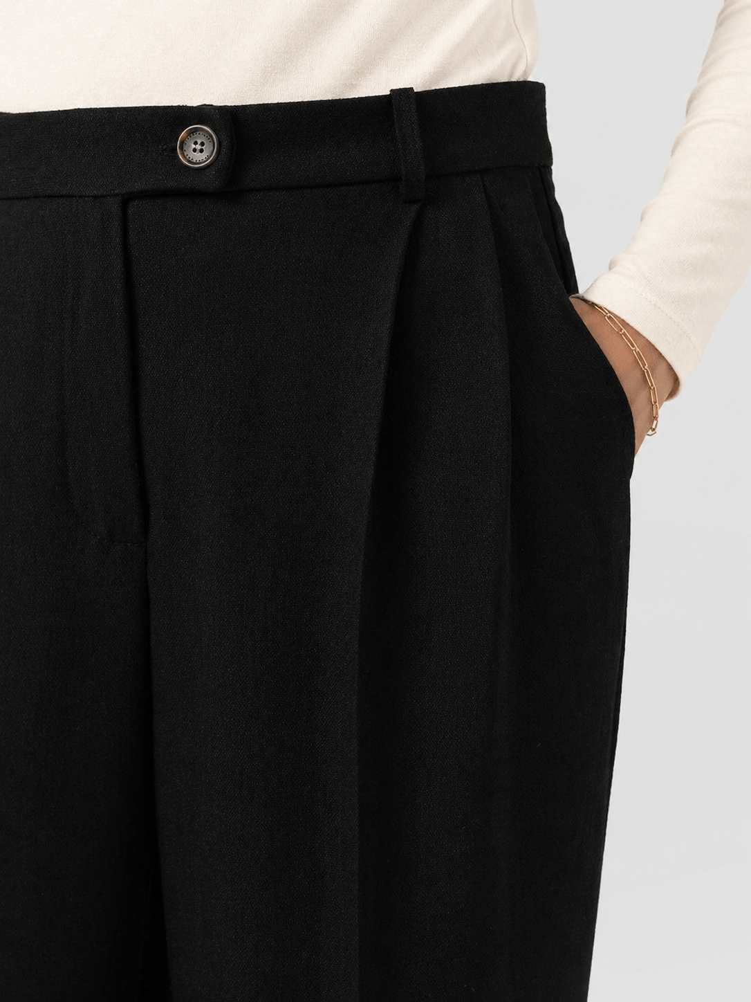 Argent Wide Leg Pant Black - Women's Trousers | Saint + Sofia® UK