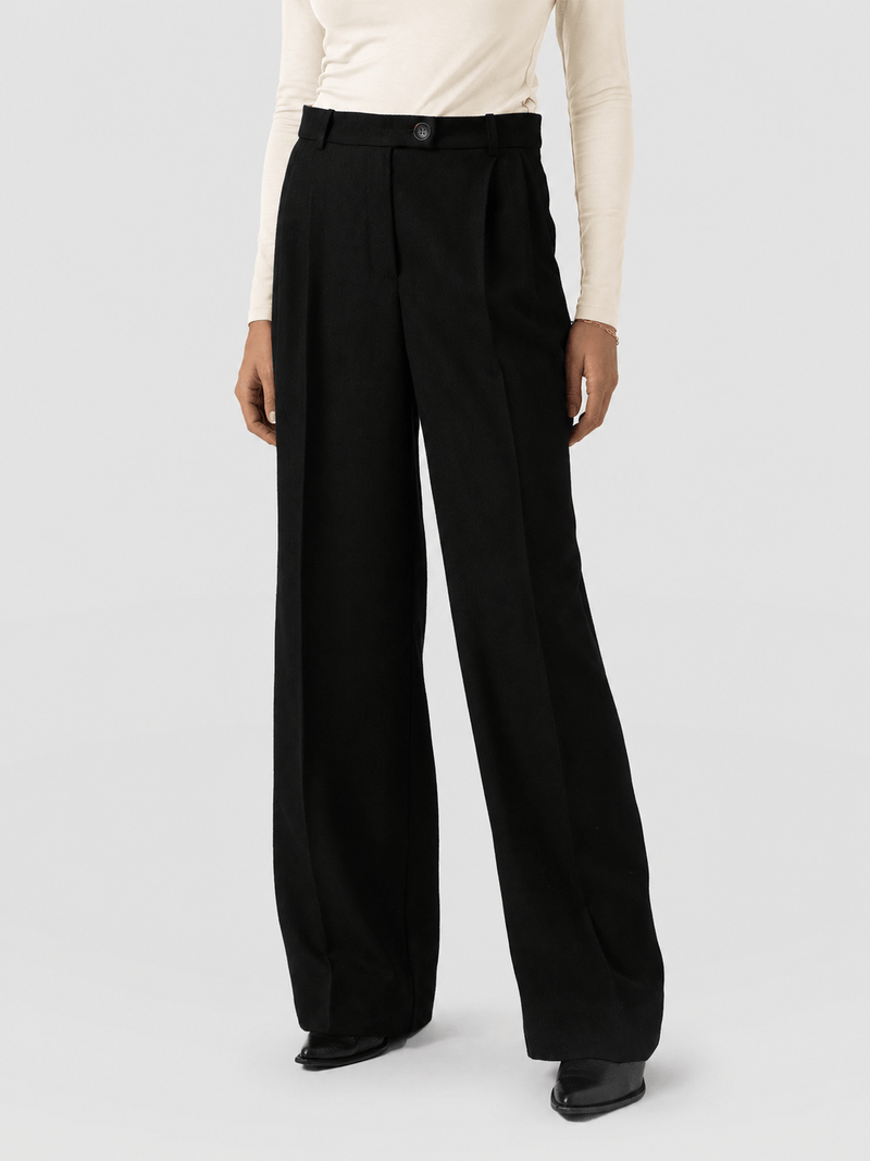 Argent Wide Leg Pant Black - Women's Trousers | Saint + Sofia® UK