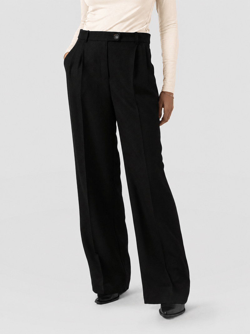 Argent Wide Leg Pant Black - Women's Trousers | Saint + Sofia® UK