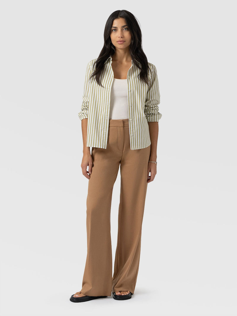 Argent Wide Leg Pant Camel - Women's Trousers | Saint + Sofia® UK