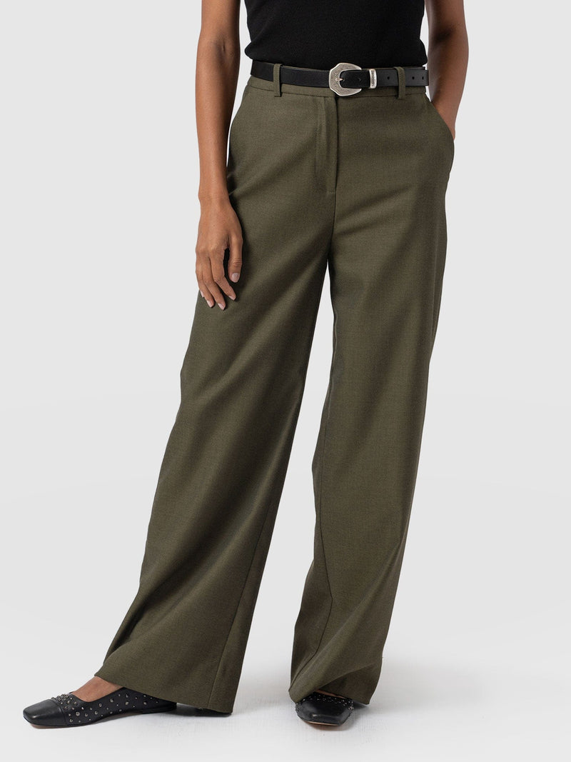 Argent Wide Leg Pant - Khaki