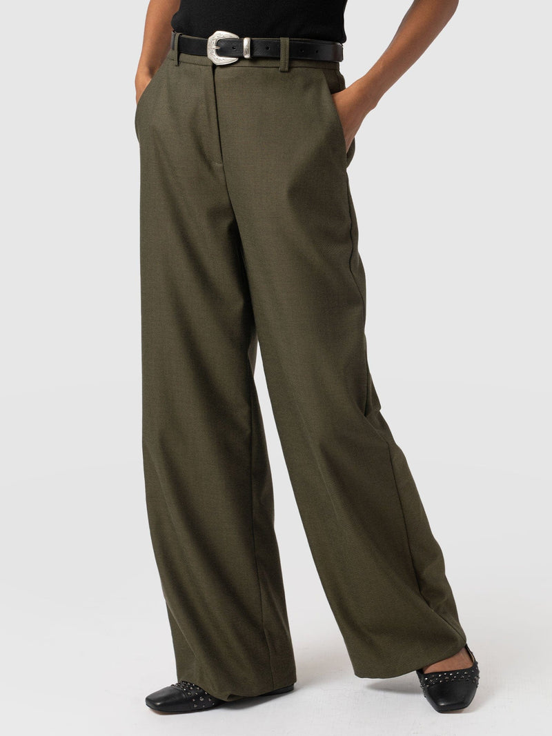 Argent Wide Leg Pant - Khaki