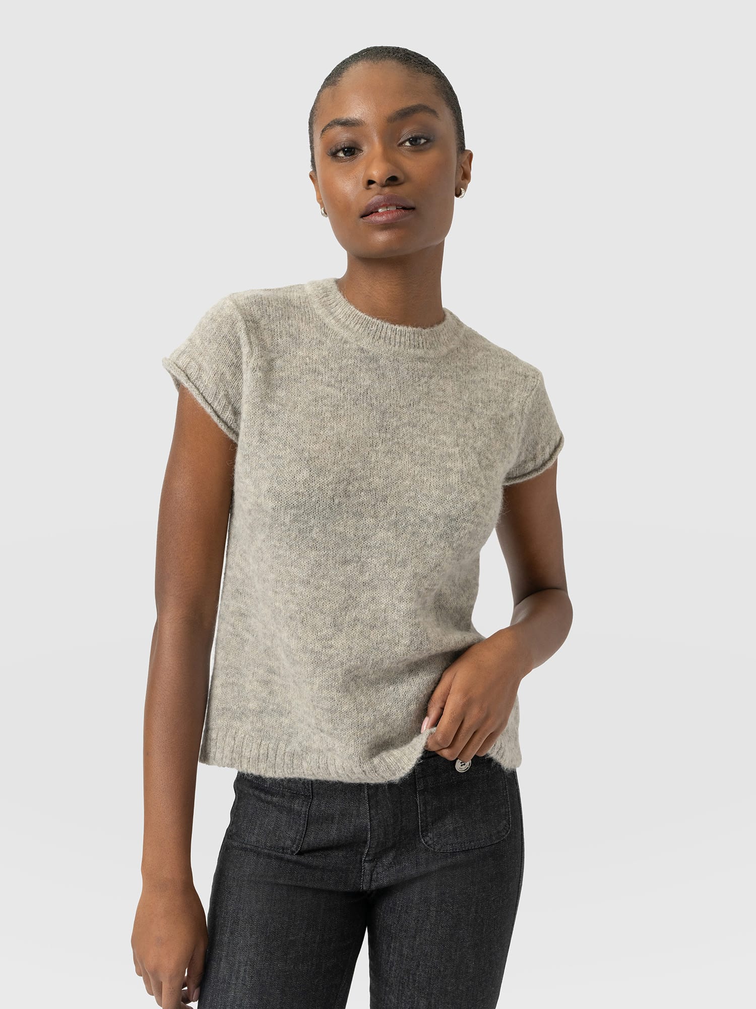 Ariella Baby Tee - Grey