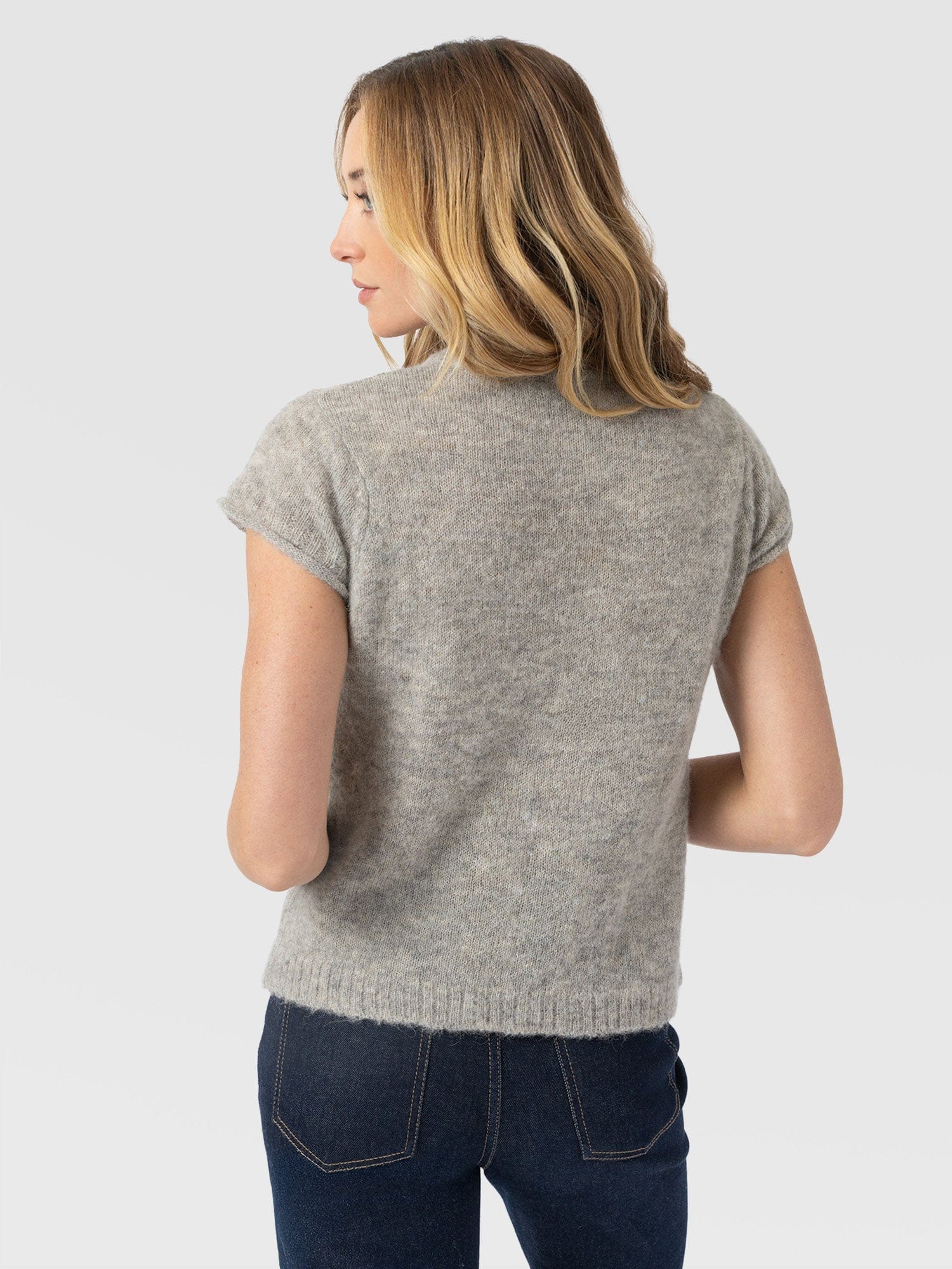 Ariella Baby Tee - Grey - Women's Jumpers | Saint + Sofia® UK