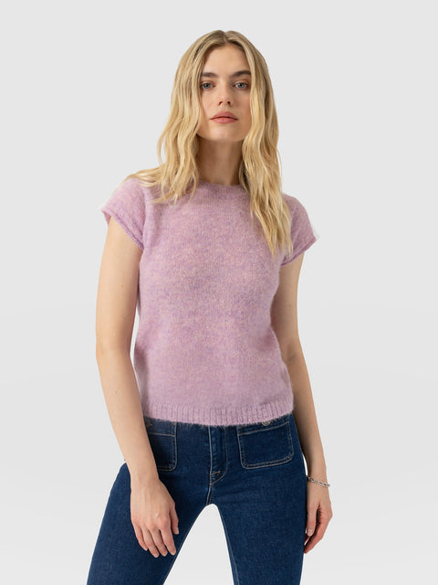 Ariella Baby Tee - Lilac Pink - Women's Jumpers | Saint and Sofia® UK