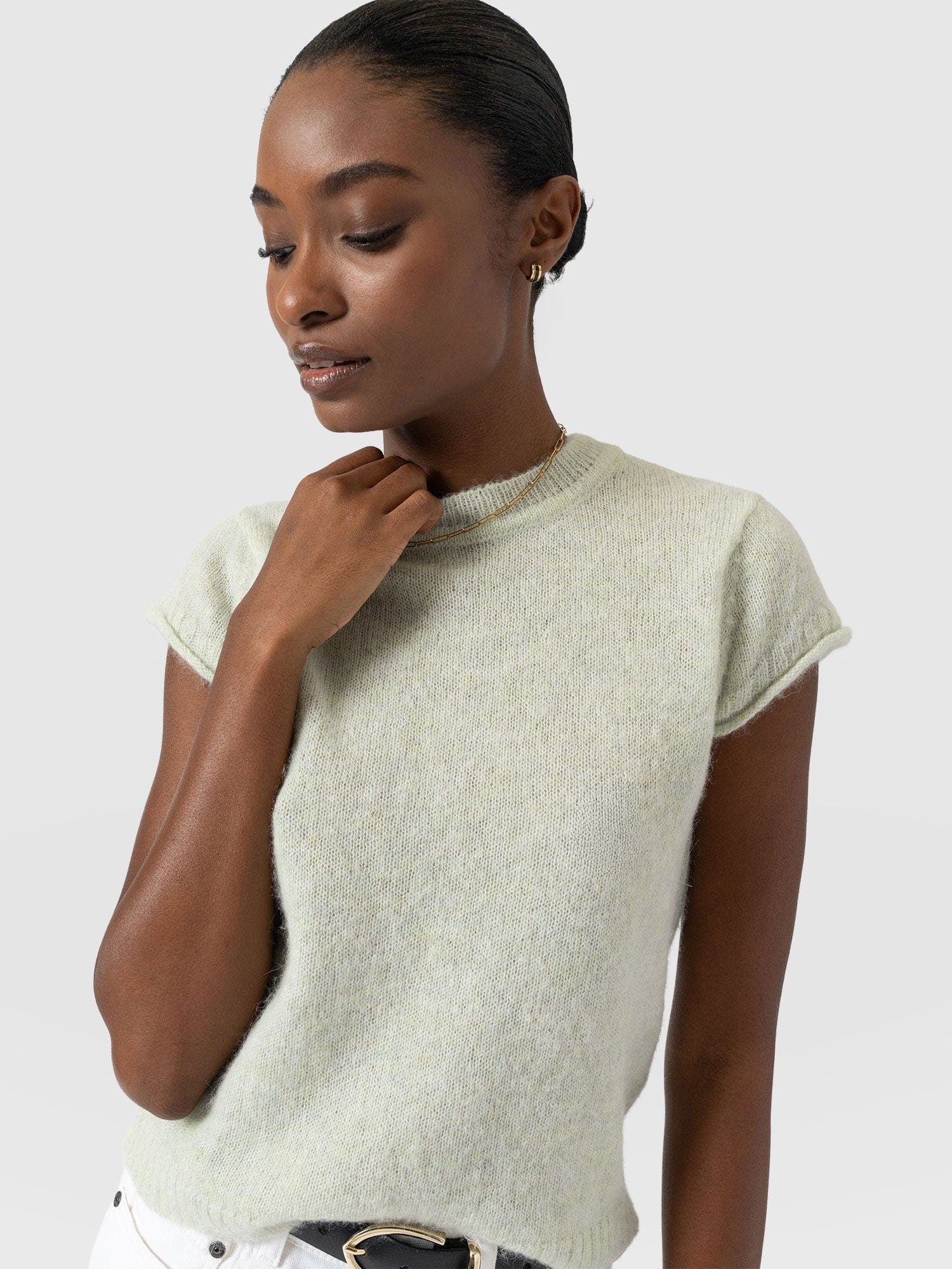 Ariella Baby Tee - Mint - Women's Jumpers | Saint + Sofia® UK