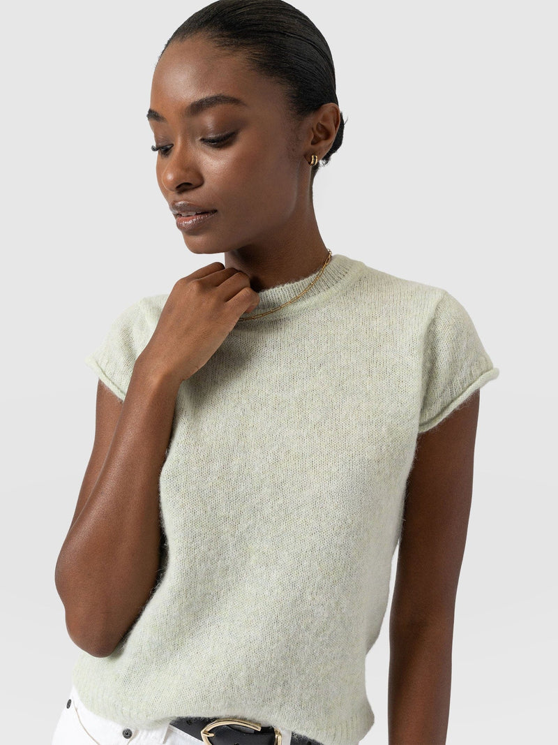 Ariella Baby Tee - Mint - Women's Jumpers | Saint + Sofia® UK