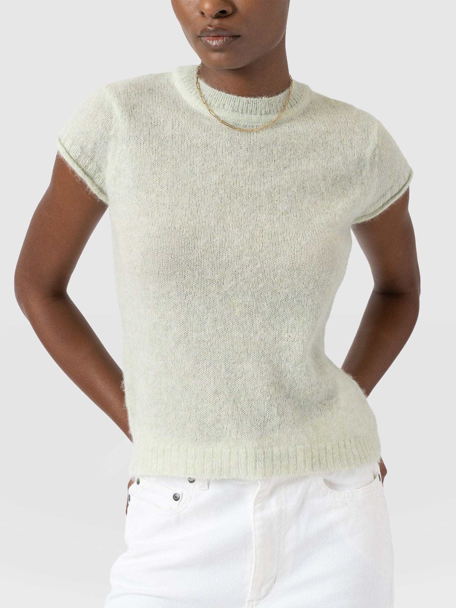 Ariella Baby Tee - Mint - Women's Jumpers | Saint + Sofia® UK