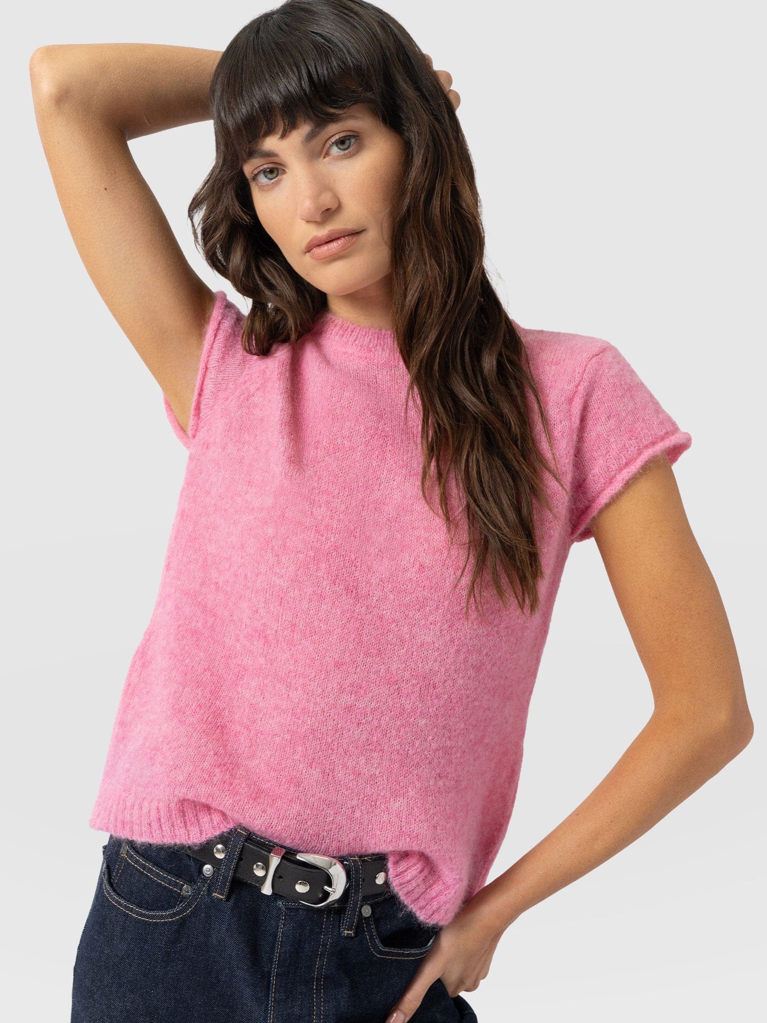 Ariella Baby Tee - Pink - Women's Jumpers | Saint + Sofia® UK