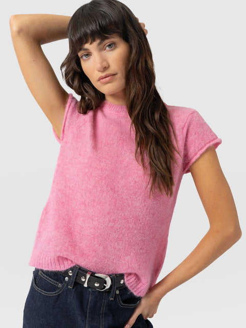 Ariella Baby Tee - Pink - Women's Jumpers | Saint + Sofia® UK