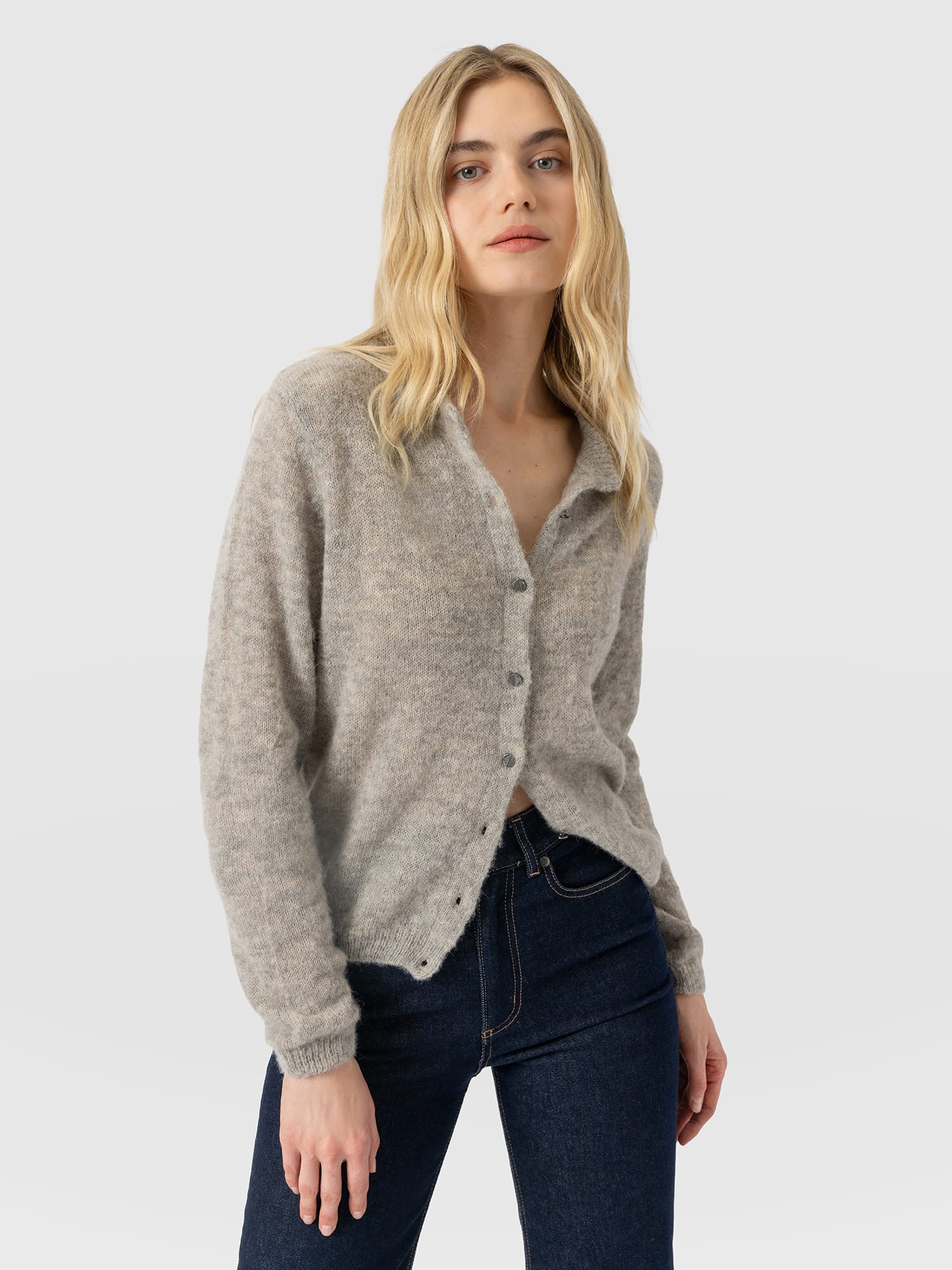 Ariella Cardigan Grey - Women's Cardigans | Saint and Sofia® UK