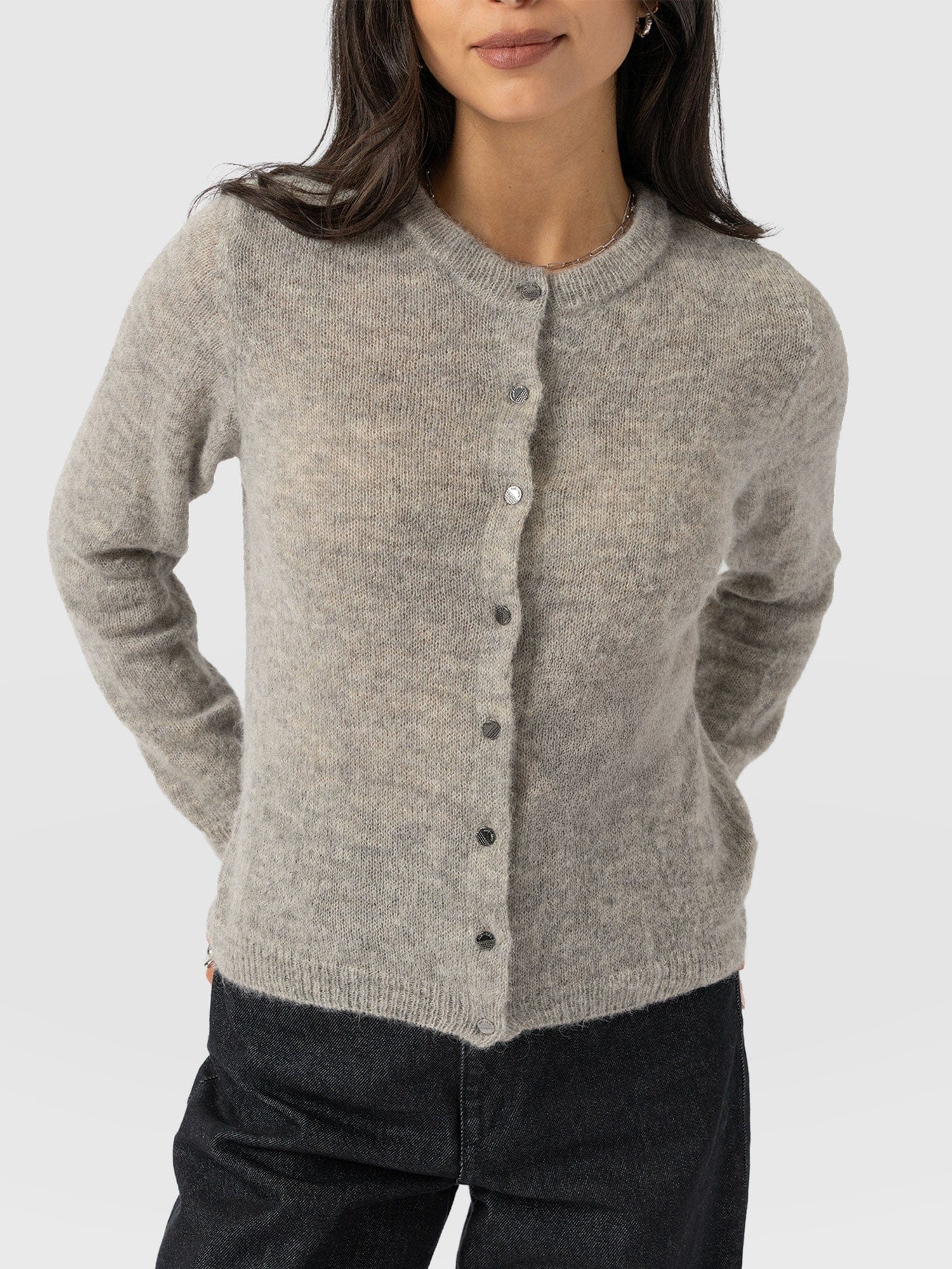 Ariella Cardigan Grey - Women's Cardigans | Saint + Sofia® UK