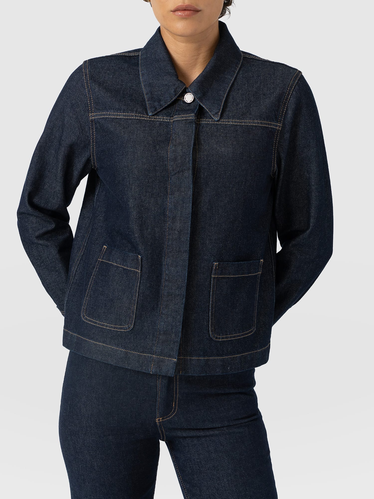Arnette Denim Shacket - Indigo - Women's Jeans | Saint and Sofia® UK