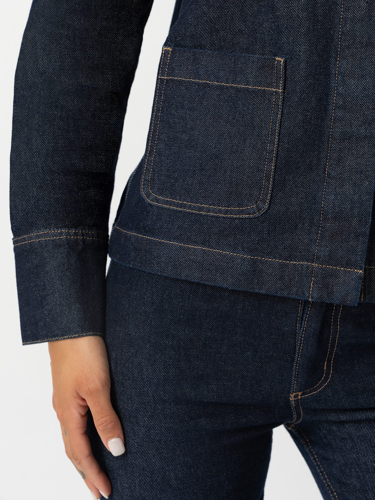 Arnette Denim Shacket - Indigo - Women's Jeans | Saint and Sofia® UK