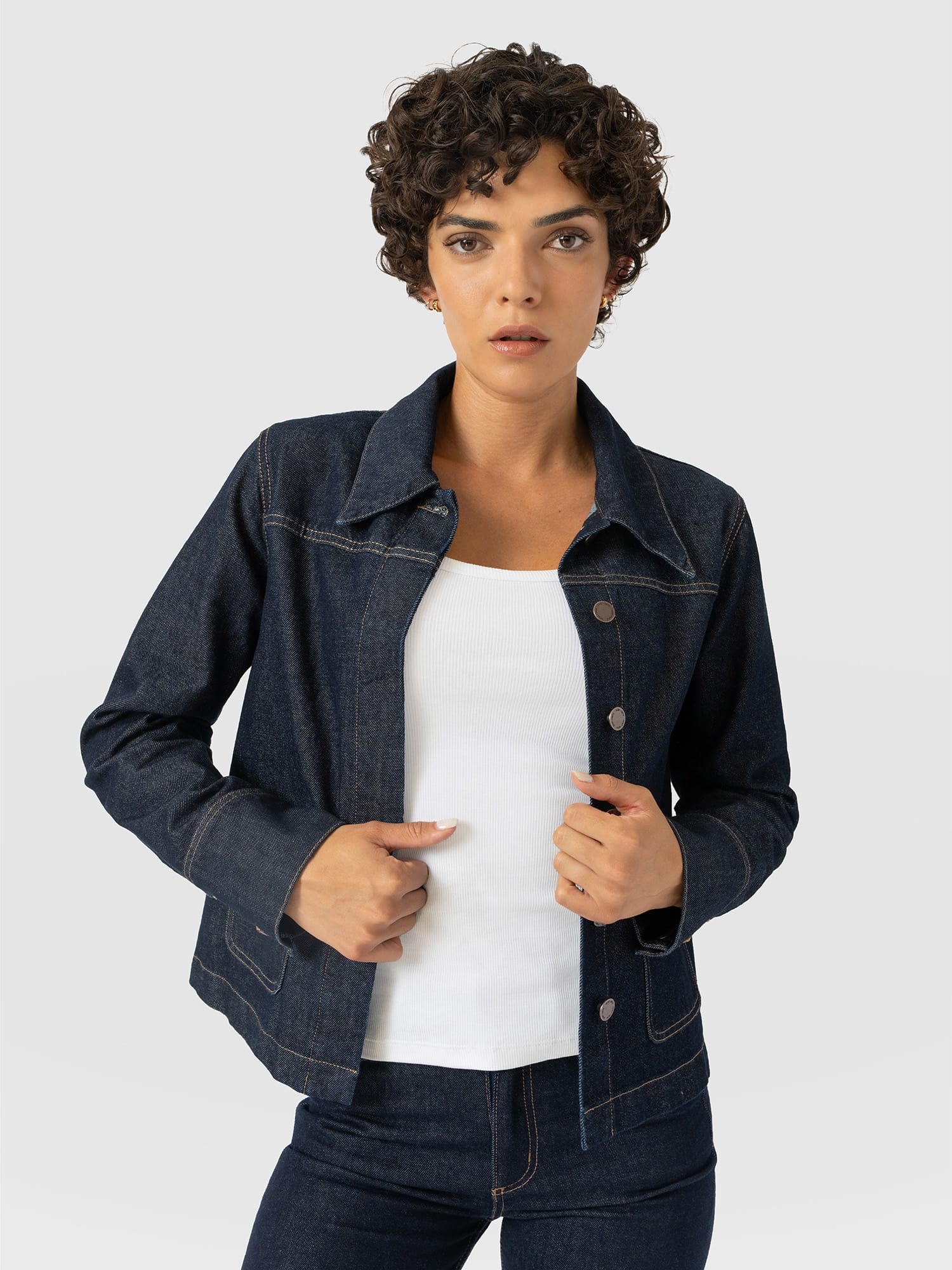 Arnette Denim Shacket - Indigo - Women's Jeans | Saint and Sofia® UK