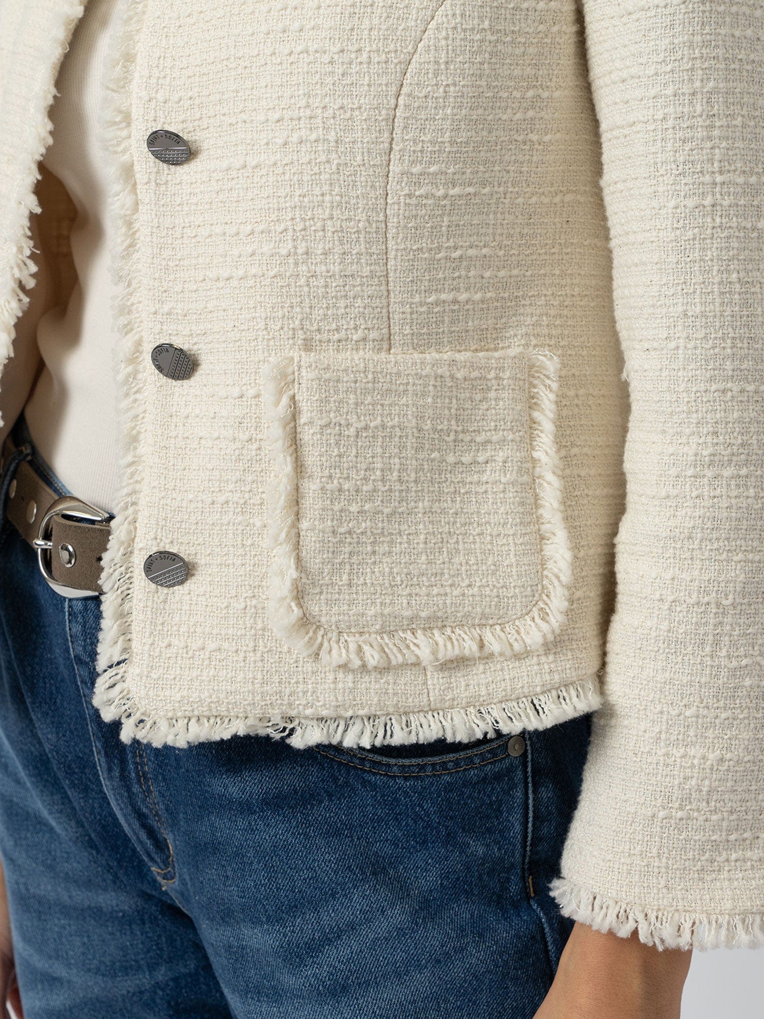 Ashby Jacket - Cream - Women's Jackets | Saint + Sofia® UK