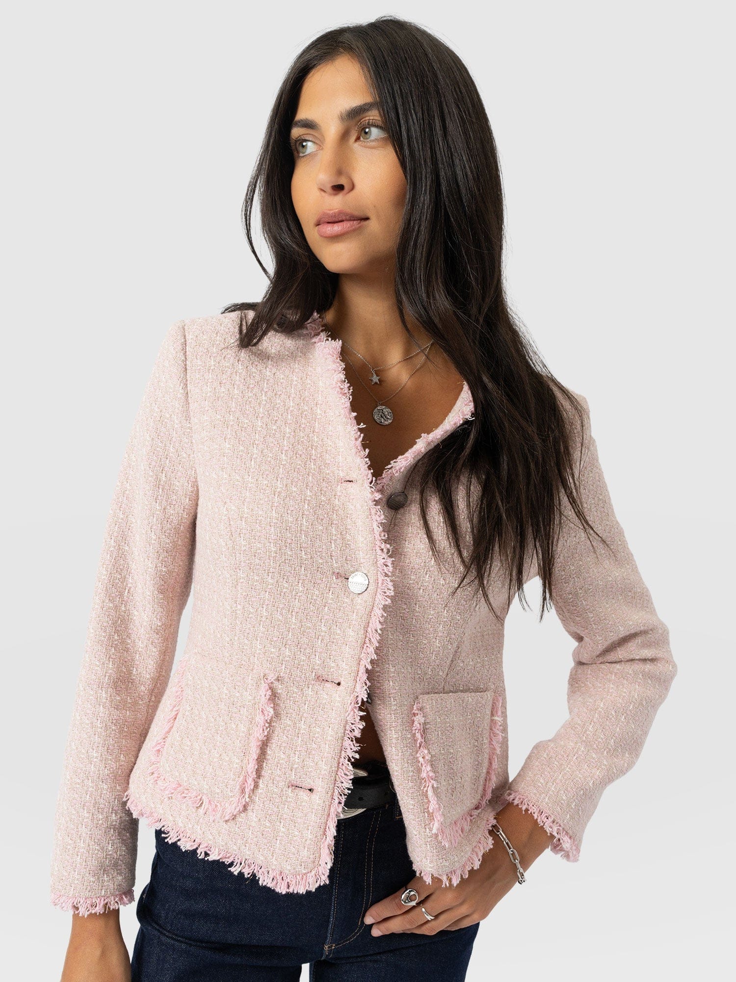 Ashby Jacket - Pale Pink - Women's Jackets | Saint + Sofia® UK