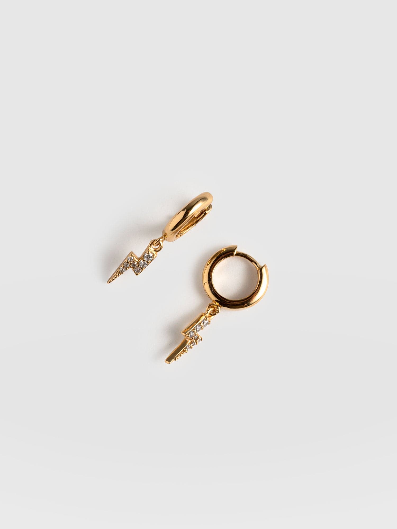 Astral Lightning Charm Drop Earrings Gold - Women's Jewellery | Saint + Sofia® UK