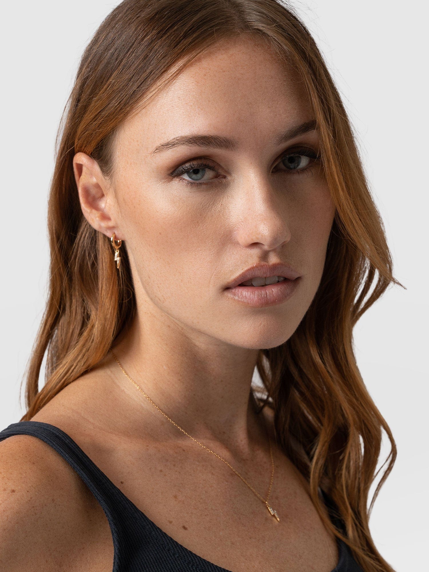 Astral Lightning Charm Drop Earrings Gold - Women's Jewellery | Saint + Sofia® UK