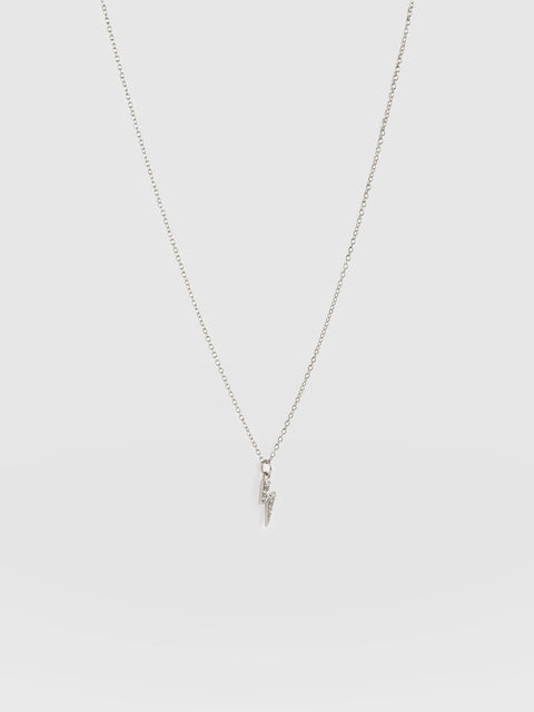 Astral Lightning Charm Necklace Silver - Women's Jewellery | Saint + Sofia® UK