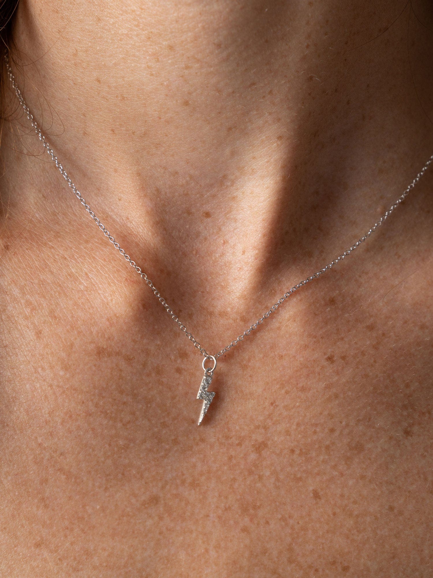 Astral Lightning Charm Necklace Silver - Women's Jewellery | Saint + Sofia® UK
