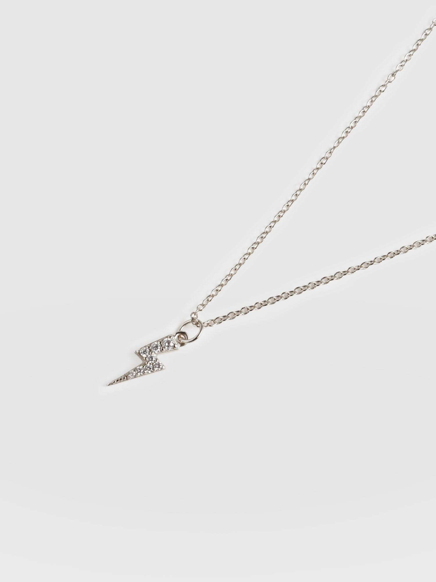 Astral Lightning Charm Necklace Silver - Women's Jewellery | Saint + Sofia® UK