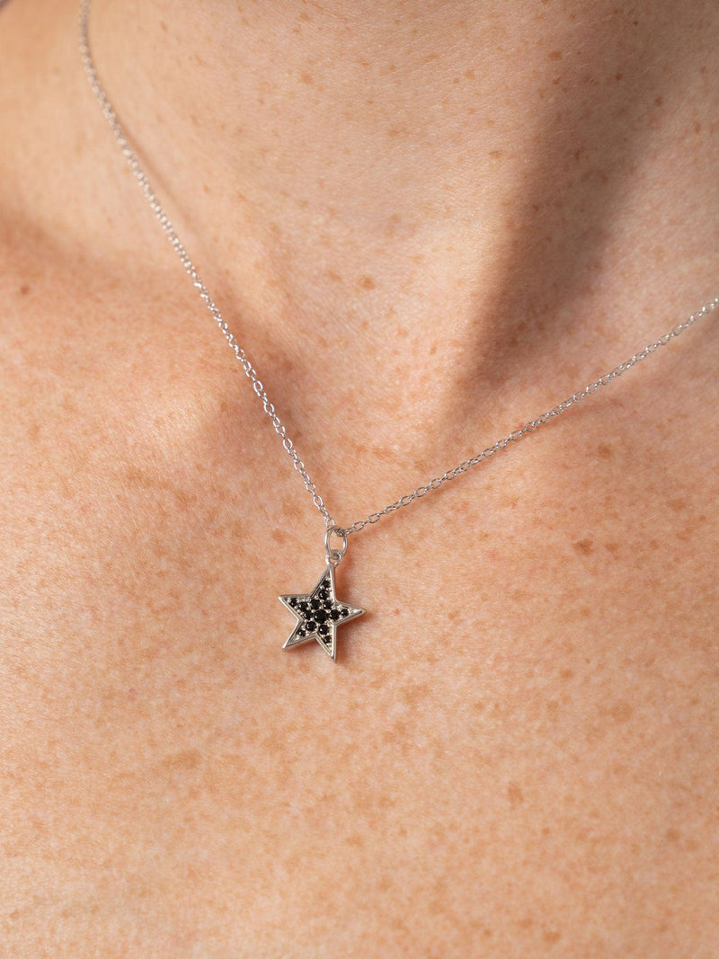 Astral Star Necklace - Silver/Black