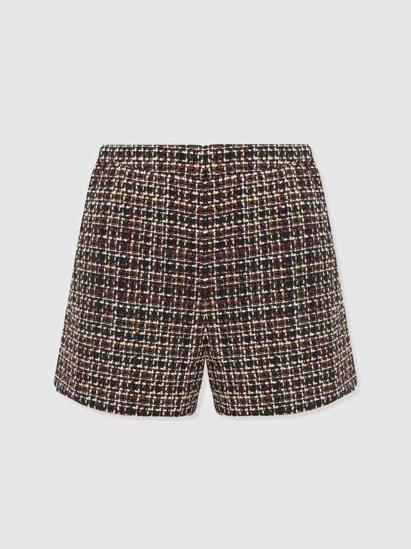 Astrid Short - Black/Burgundy/Gold Boucle