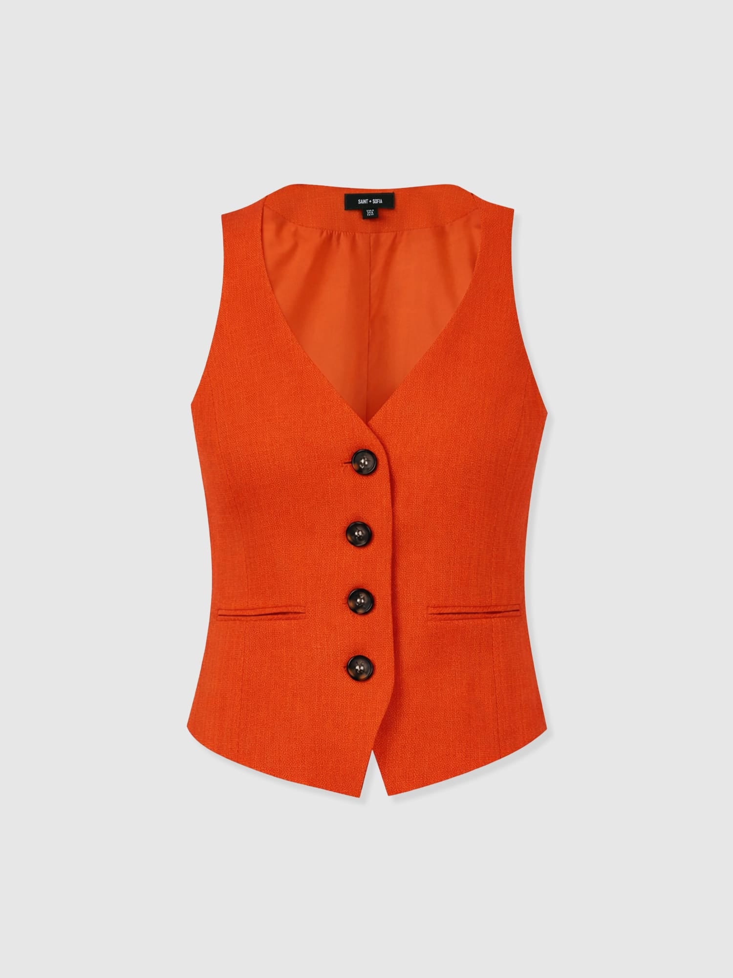 Astrid Waistcoat - Burnt Orange - Women's Jackets | Saint + Sofia® UK