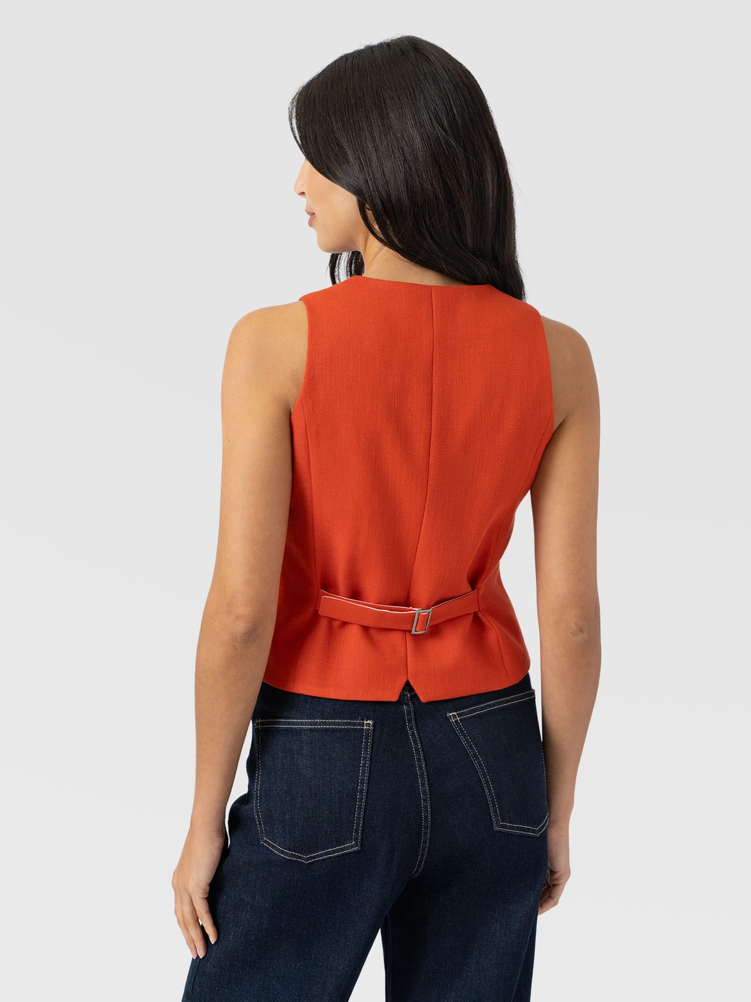 Astrid Waistcoat - Burnt Orange - Women's Jackets | Saint + Sofia® UK