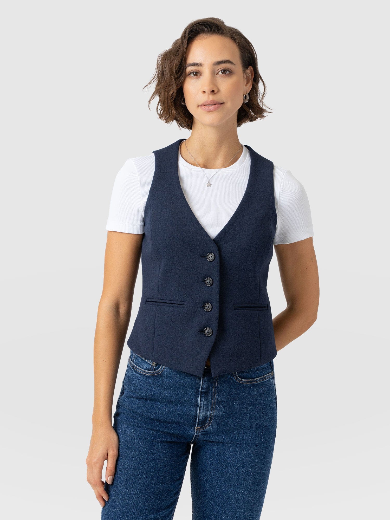 Astrid Waistcoat - Navy