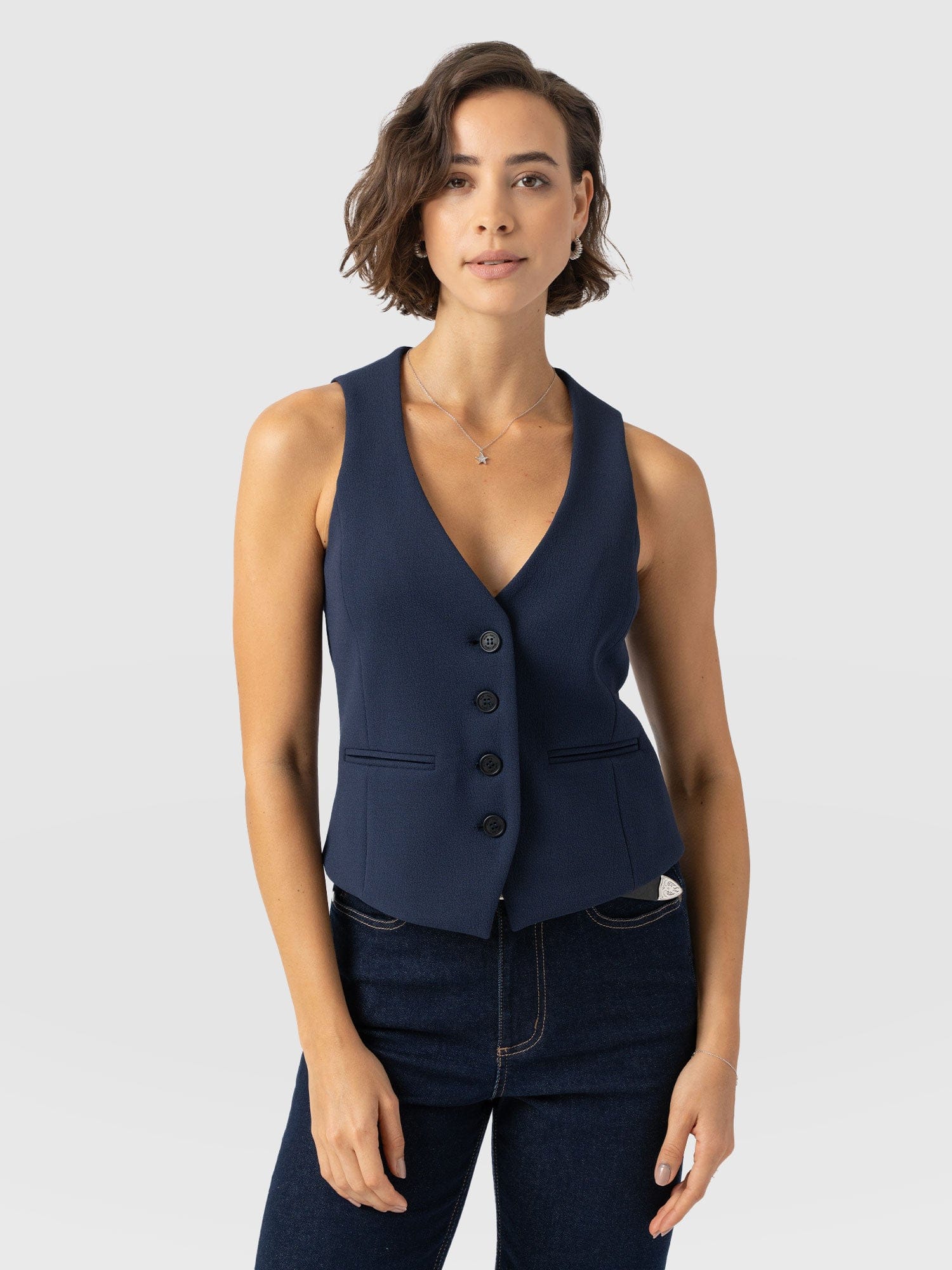 Astrid Waistcoat - Navy