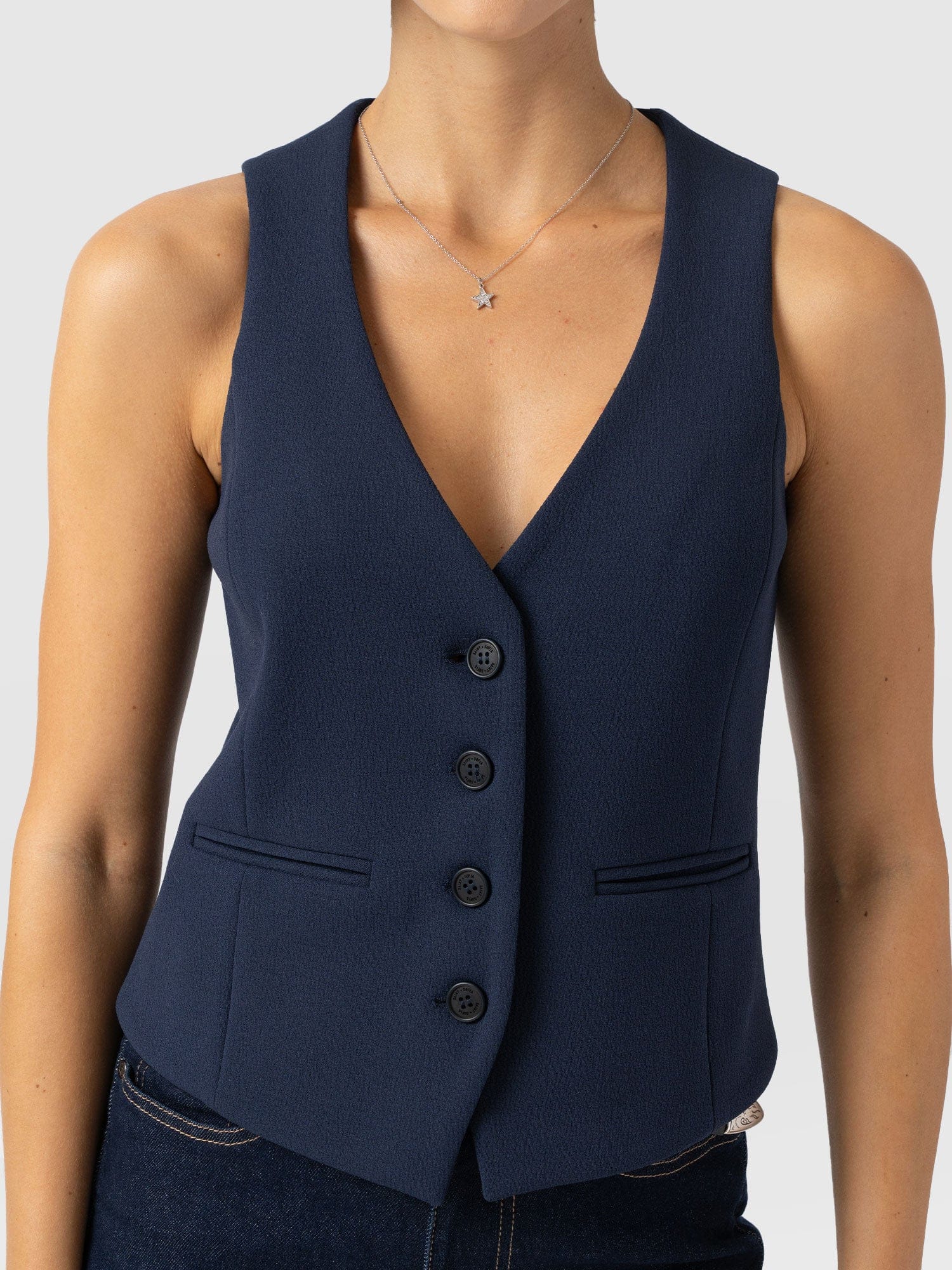 Astrid Waistcoat - Navy