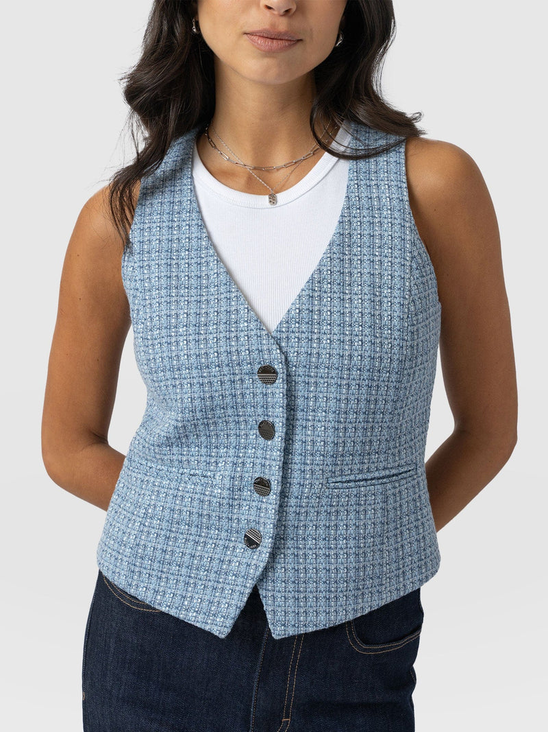 Astrid Waistcoat - Pale Blue