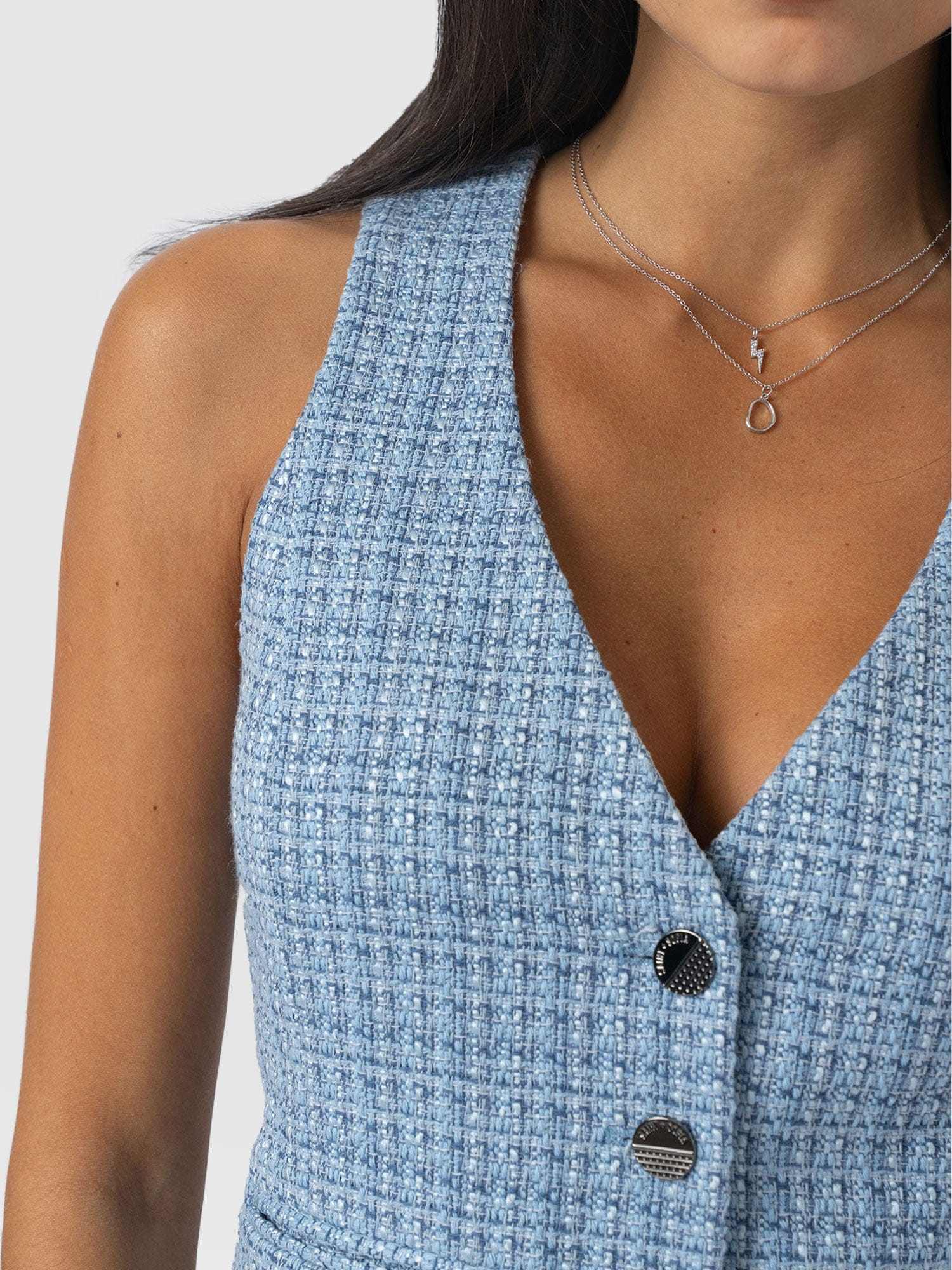 Astrid Waistcoat - Pale Blue