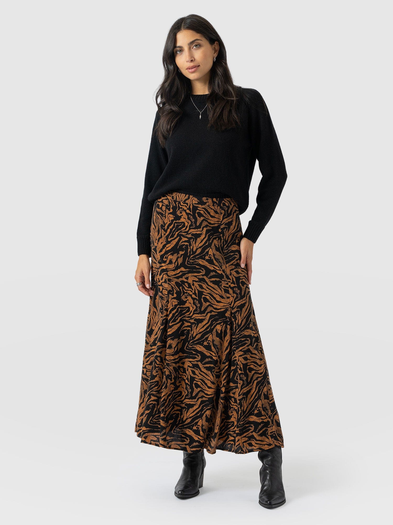 Audrey Skirt - Brown Zebra