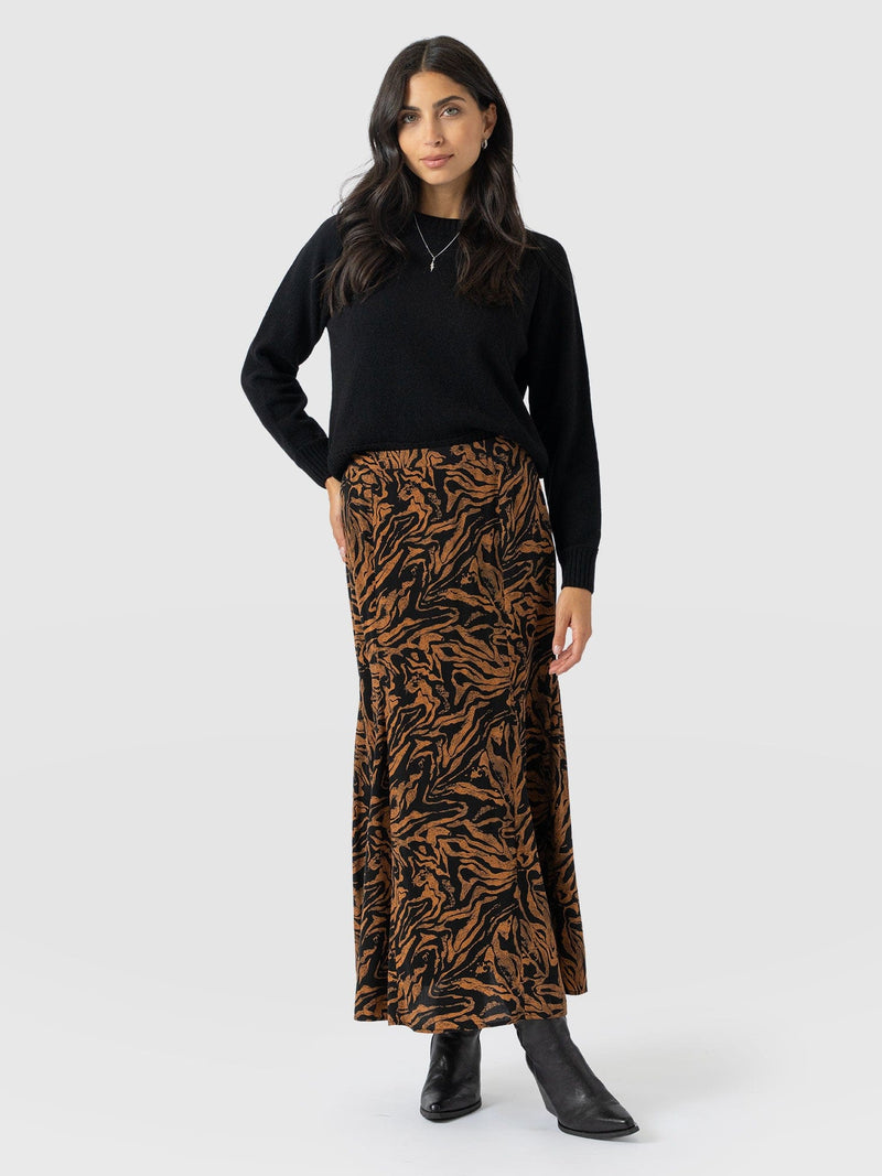 Audrey Skirt - Brown Zebra