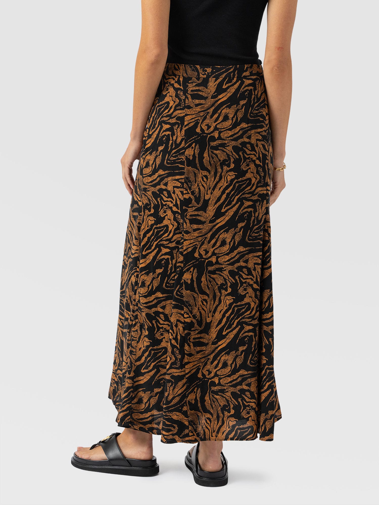 Audrey Skirt - Brown Zebra - Women's Skirts | Saint + Sofia® UK