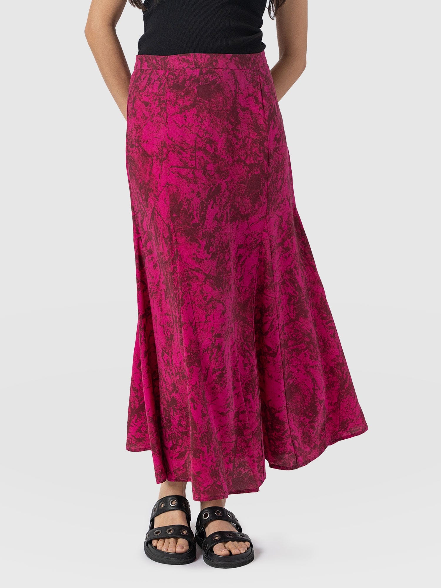 Audrey Skirt Pink Marble - Women's Skirts | Saint + Sofia® UK