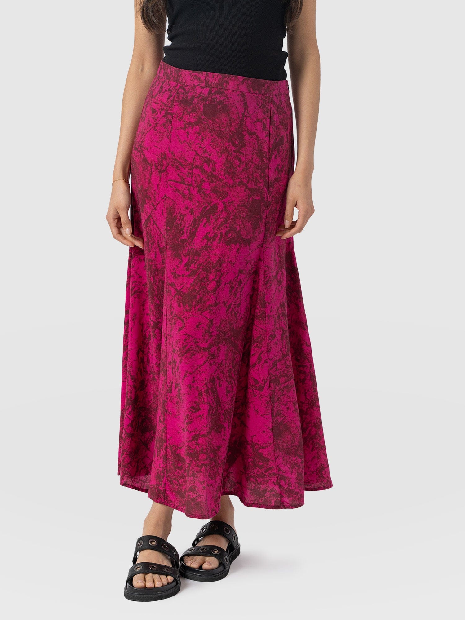 Audrey Skirt Pink Marble - Women's Skirts | Saint + Sofia® UK