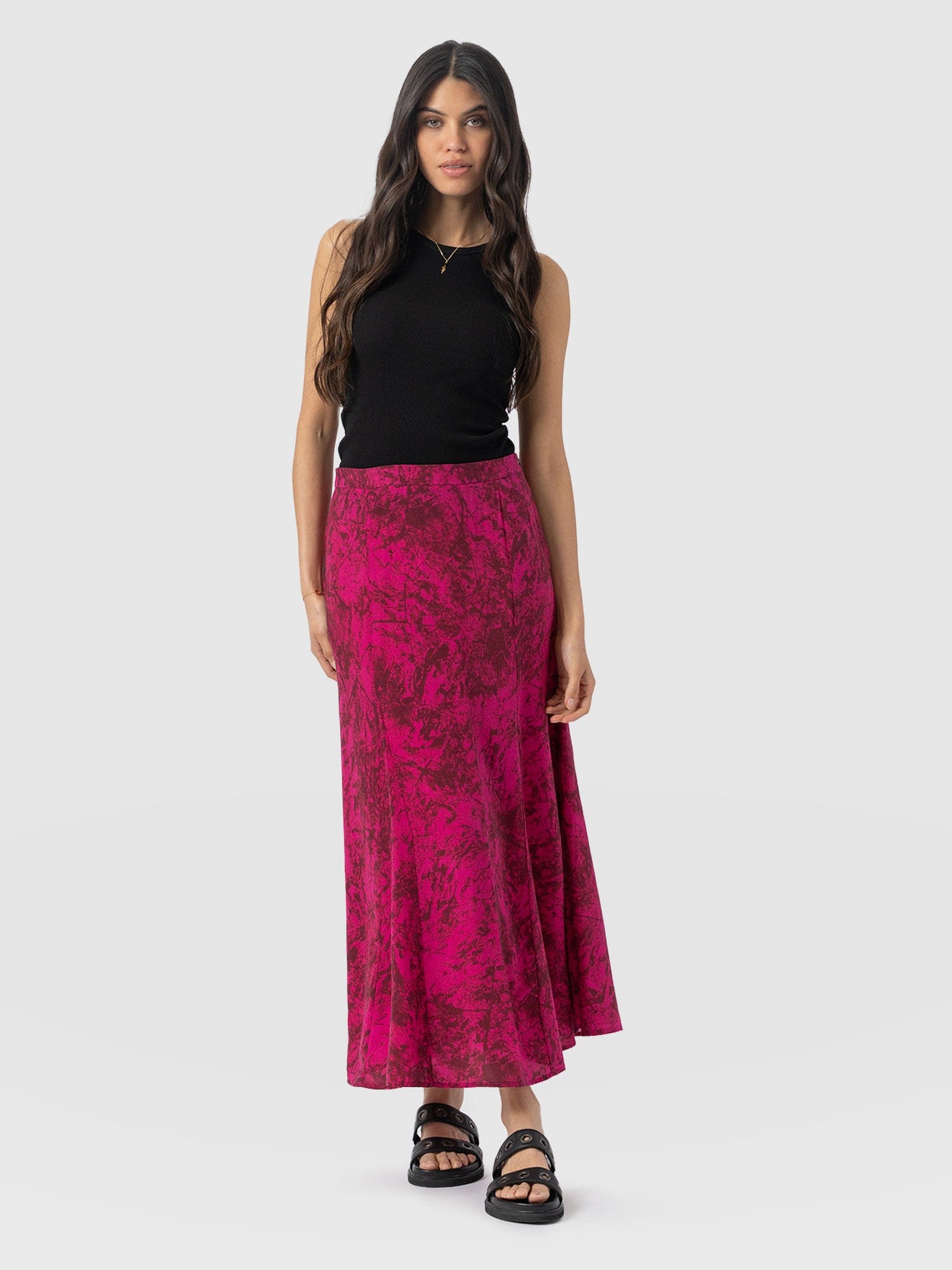 Audrey Skirt Pink Marble - Women's Skirts | Saint + Sofia® UK